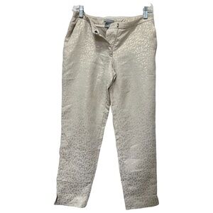 H&M Women’s White & Silver Shimmer Pants – Size 2